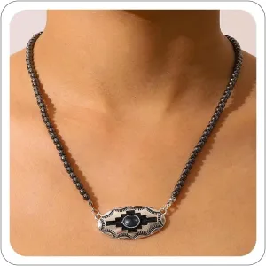 Western Necklaces for Women Navajo Pearl Necklace Boho Cowboy Cowgirl Turquoise Beaded Necklaces Bohemia Navajo Pearls Jewelry Accessorie