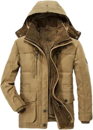 Winter Jacket Men Thicken Warm Cotton-Padded Jackets Mens Hooded Windbreaker Parkas Plus Size Coats