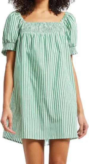Women Puff Sleeve Babydoll Dress Square Neck Flowy Mini Dress Bow Tie Ruffle A Line Short Dress Summer Sundress