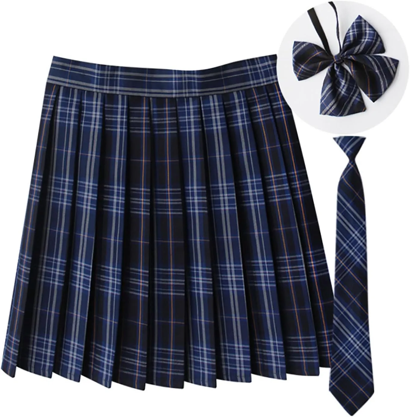 Women Vintage Plaid Print Pleated Skirt High Waisted Uniform Role Play Mini Skirts Casual Streetwear A-line Skirts