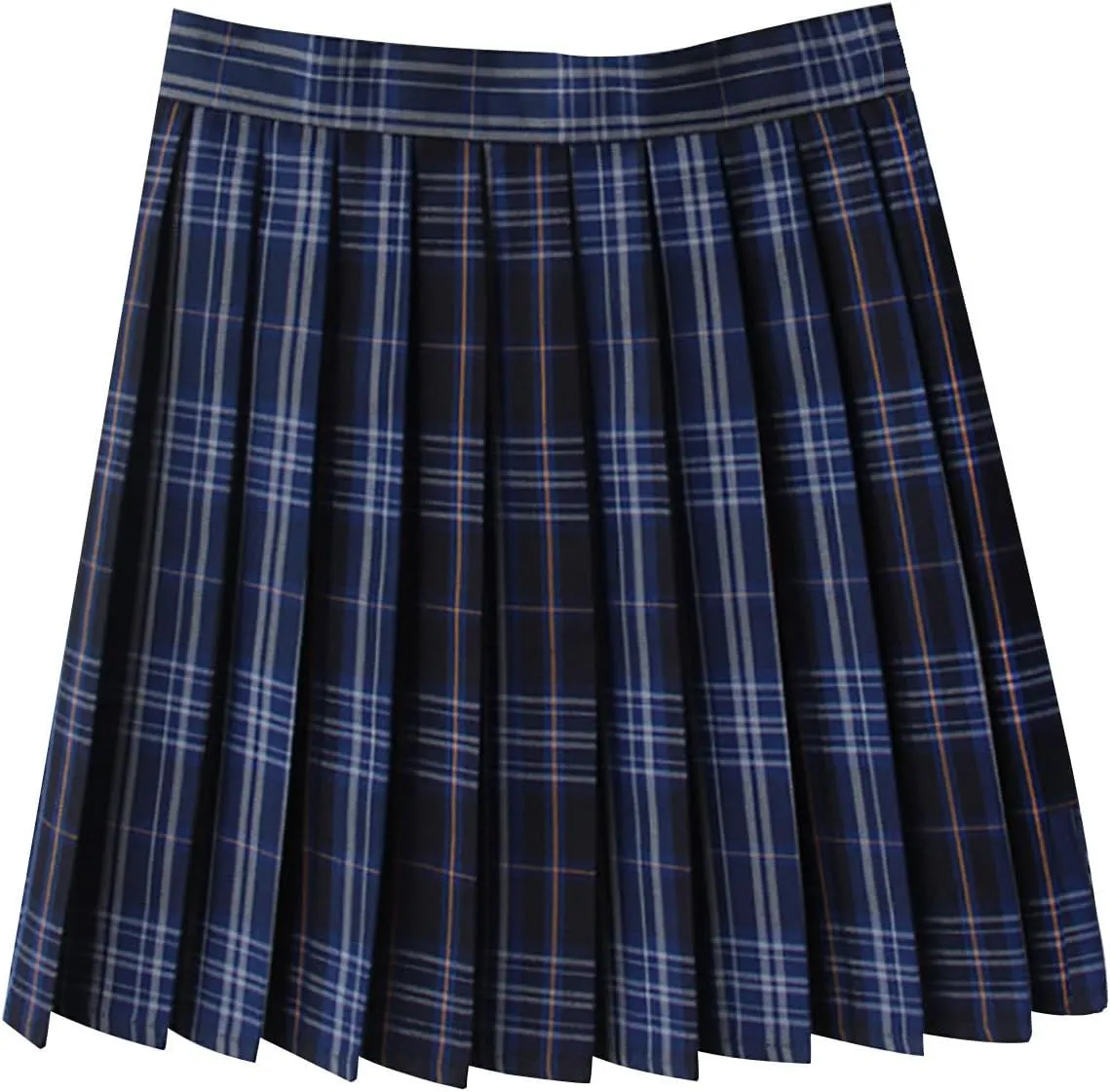 Women Vintage Plaid Print Pleated Skirt High Waisted Uniform Role Play Mini Skirts Casual Streetwear A-line Skirts