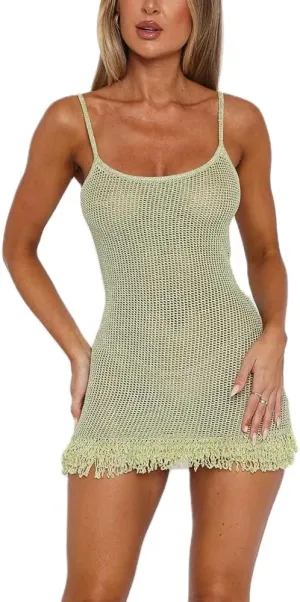 Women Y2k Sequin Mini Dress Sparkly Sleeveless Backless Short Dress Going Out Party Club Night Dress E-Girl Beachwear