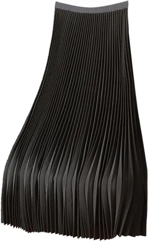 Womens Casual Solid Satin Pleated Skirt Lightweight Smooth Soft Mid Skirts Plus Size Versatile Elastic High Waist Skirt