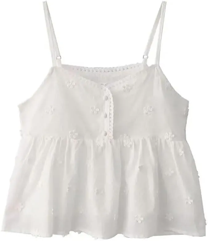 Women's Embroidered Floral Camisole