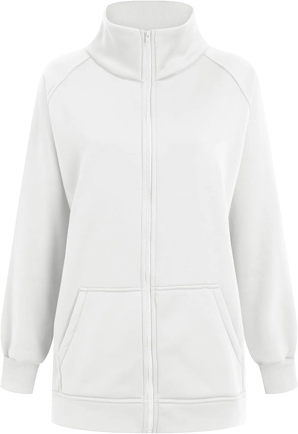 Womens Oversized Sweatshirts No Hood Long Sleeve Zipper Fleece Sweatshirt Jackets Pullovers Comfort Trendy Clothes
