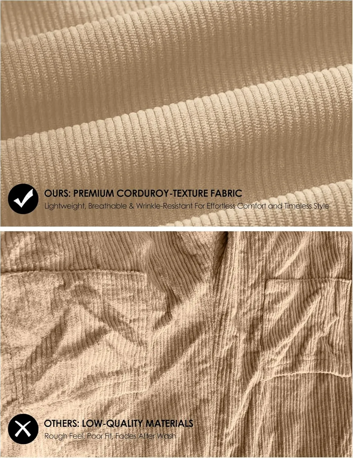 ZAFUL Men's Corduroy 2 Piece Polo Shirt Summer Shorts Set Casual 1/4 Button Outfits, Ideal for Vacation Beach & Daily Wear